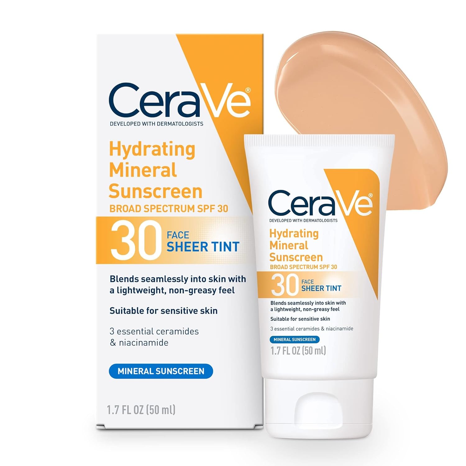 CeraVe Hydrating Mineral Sunscreen SPF 30 with Sheer Tint